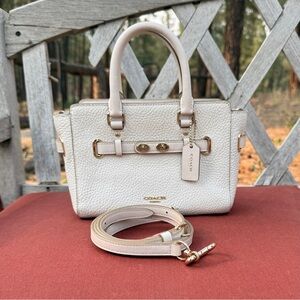 EUC Coach Leather Mini Blake Carryall in Chalk (Cream/White)